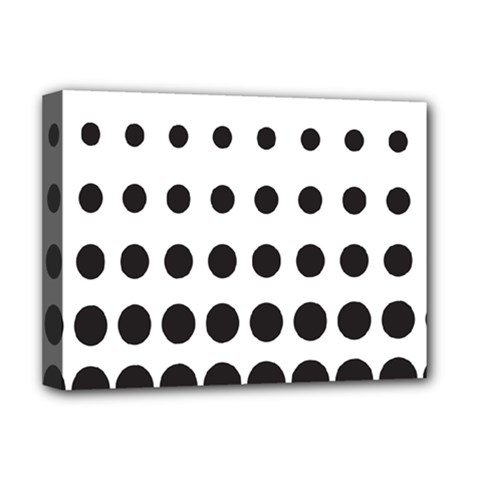 Halftone Pattern Dot Modern Retro Texture Circle Deluxe Canvas 16  X 12  (stretched)  by artworkshop