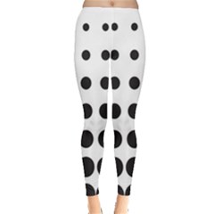 Halftone Pattern Dot Modern Retro Texture Circle Leggings  by artworkshop