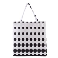 Halftone Pattern Dot Modern Retro Texture Circle Grocery Tote Bag by artworkshop