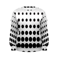 Halftone Pattern Dot Modern Retro Texture Circle Women s Sweatshirt by artworkshop