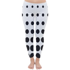 Halftone Pattern Dot Modern Retro Texture Circle Classic Winter Leggings by artworkshop