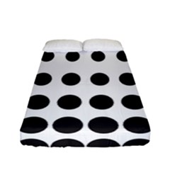 Halftone Pattern Dot Modern Retro Texture Circle Fitted Sheet (full/ Double Size) by artworkshop