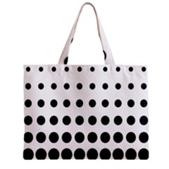 Halftone Pattern Dot Modern Retro Texture Circle Zipper Mini Tote Bag by artworkshop