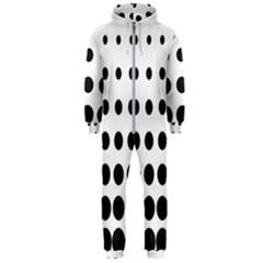 Halftone Pattern Dot Modern Retro Texture Circle Hooded Jumpsuit (men) by artworkshop