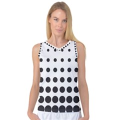 Halftone Pattern Dot Modern Retro Texture Circle Women s Basketball Tank Top by artworkshop