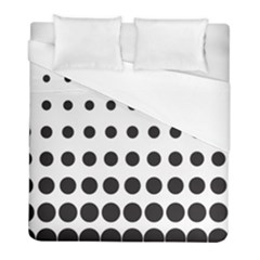 Halftone Pattern Dot Modern Retro Texture Circle Duvet Cover (full/ Double Size) by artworkshop