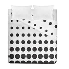 Halftone Pattern Dot Modern Retro Texture Circle Duvet Cover Double Side (full/ Double Size) by artworkshop