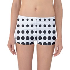 Halftone Pattern Dot Modern Retro Texture Circle Reversible Boyleg Bikini Bottoms by artworkshop