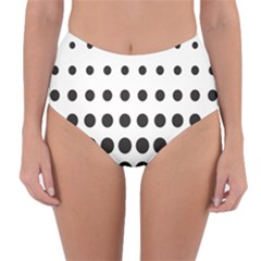 Halftone Pattern Dot Modern Retro Texture Circle Reversible High-waist Bikini Bottoms by artworkshop