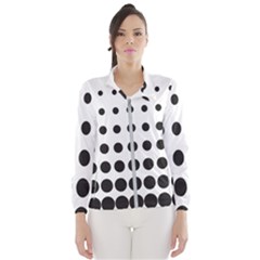 Halftone Pattern Dot Modern Retro Texture Circle Women s Windbreaker by artworkshop