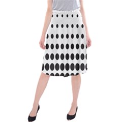 Halftone Pattern Dot Modern Retro Texture Circle Midi Beach Skirt by artworkshop