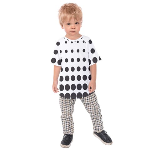 Halftone Pattern Dot Modern Retro Texture Circle Kids  Raglan Tee by artworkshop