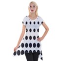 Halftone Pattern Dot Modern Retro Texture Circle Short Sleeve Side Drop Tunic View1