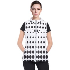 Halftone Pattern Dot Modern Retro Texture Circle Women s Puffer Vest by artworkshop