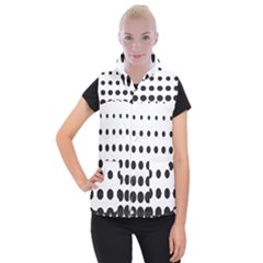 Halftone Pattern Dot Modern Retro Texture Circle Women s Button Up Vest by artworkshop