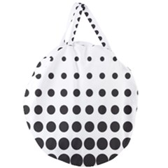 Halftone Pattern Dot Modern Retro Texture Circle Giant Round Zipper Tote by artworkshop