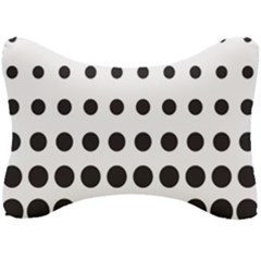 Halftone Pattern Dot Modern Retro Texture Circle Seat Head Rest Cushion by artworkshop