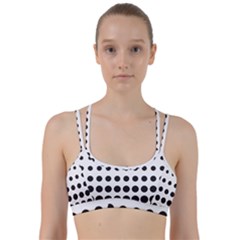 Halftone Pattern Dot Modern Retro Texture Circle Line Them Up Sports Bra by artworkshop