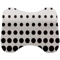 Halftone Pattern Dot Modern Retro Texture Circle Head Support Cushion by artworkshop