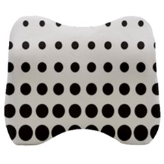 Halftone Pattern Dot Modern Retro Texture Circle Velour Head Support Cushion by artworkshop