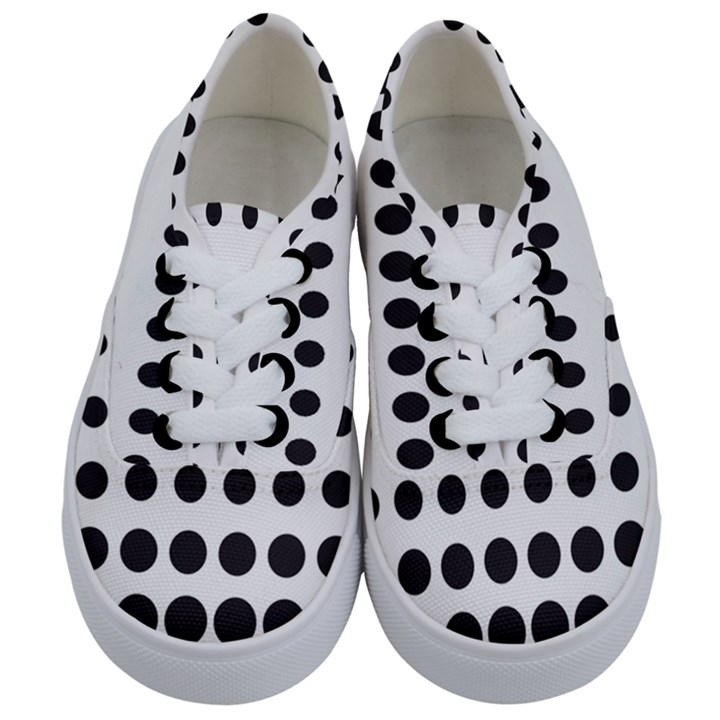 Halftone Pattern Dot Modern Retro Texture Circle Kids  Classic Low Top Sneakers