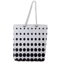 Halftone Pattern Dot Modern Retro Texture Circle Full Print Rope Handle Tote (large) by artworkshop