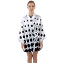 Halftone Pattern Dot Modern Retro Texture Circle Long Sleeve Satin Kimono View1