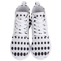 Halftone Pattern Dot Modern Retro Texture Circle Women s Lightweight High Top Sneakers by artworkshop