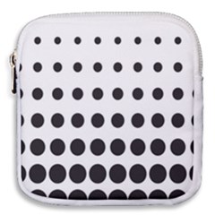 Halftone Pattern Dot Modern Retro Texture Circle Mini Square Pouch by artworkshop