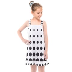 Halftone Pattern Dot Modern Retro Texture Circle Kids  Overall Dress by artworkshop