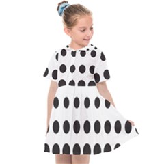 Halftone Pattern Dot Modern Retro Texture Circle Kids  Sailor Dress by artworkshop