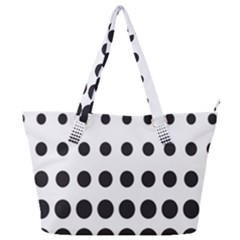 Halftone Pattern Dot Modern Retro Texture Circle Full Print Shoulder Bag by artworkshop