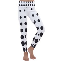 Halftone Pattern Dot Modern Retro Texture Circle Kids  Lightweight Velour Classic Yoga Leggings by artworkshop