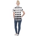 Halftone Pattern Dot Modern Retro Texture Circle Women s Short Sleeve Pocket Shirt View2