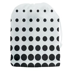 Halftone Pattern Dot Modern Retro Texture Circle Drawstring Pouch (3xl) by artworkshop