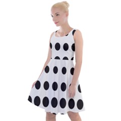 Halftone Pattern Dot Modern Retro Texture Circle Knee Length Skater Dress by artworkshop