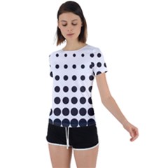 Halftone Pattern Dot Modern Retro Texture Circle Back Circle Cutout Sports Tee by artworkshop