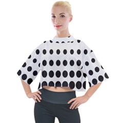 Halftone Pattern Dot Modern Retro Texture Circle Mock Neck Tee by artworkshop