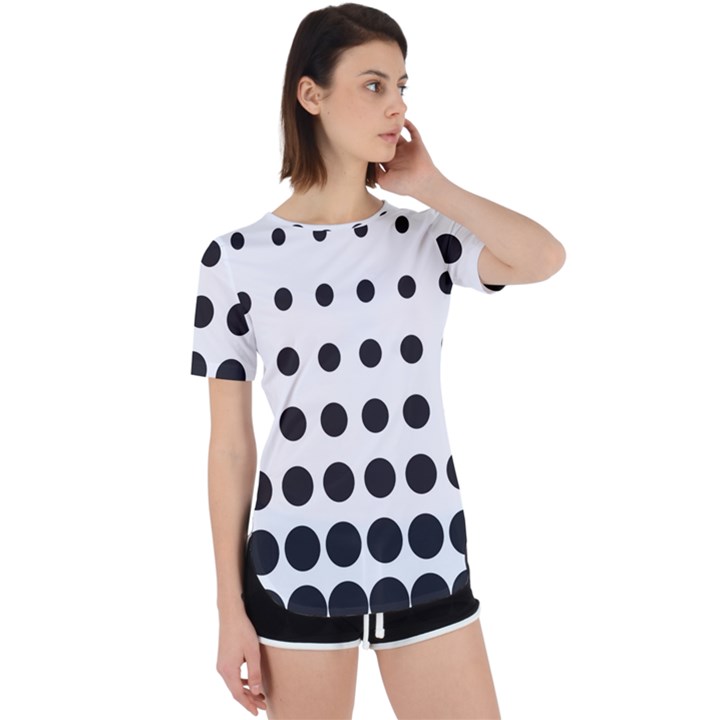 Halftone Pattern Dot Modern Retro Texture Circle Perpetual Short Sleeve T-Shirt