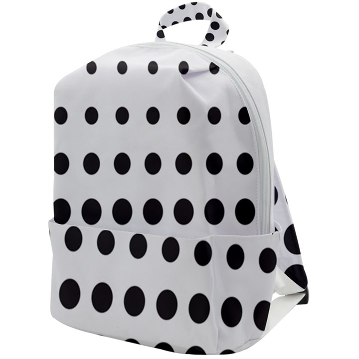 Halftone Pattern Dot Modern Retro Texture Circle Zip Up Backpack