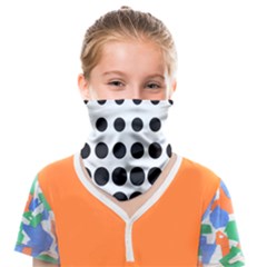 Halftone Pattern Dot Modern Retro Texture Circle Face Covering Bandana (kids) by artworkshop