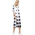 Halftone Pattern Dot Modern Retro Texture Circle Bow Sleeve Chiffon Midi Dress View3