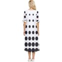 Halftone Pattern Dot Modern Retro Texture Circle Bow Sleeve Chiffon Midi Dress View4