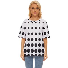 Halftone Pattern Dot Modern Retro Texture Circle Oversized Basic Tee by artworkshop