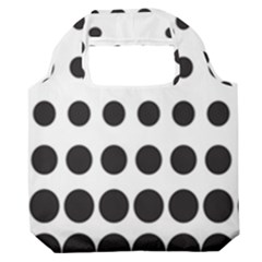 Halftone Pattern Dot Modern Retro Texture Circle Premium Foldable Grocery Recycle Bag