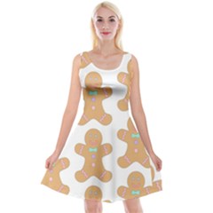 Happy Birthday Pattern Christmas Biscuits Pastries Reversible Velvet Sleeveless Dress by artworkshop