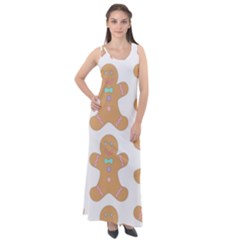 Happy Birthday Pattern Christmas Biscuits Pastries Sleeveless Velour Maxi Dress by artworkshop