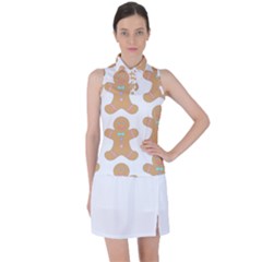 Happy Birthday Pattern Christmas Biscuits Pastries Women s Sleeveless Polo Tee by artworkshop