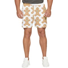 Happy Birthday Pattern Christmas Biscuits Pastries Men s Runner Shorts by artworkshop