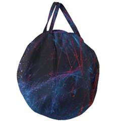 Abstract Painting Feathers Beautiful Giant Round Zipper Tote by artworkshop